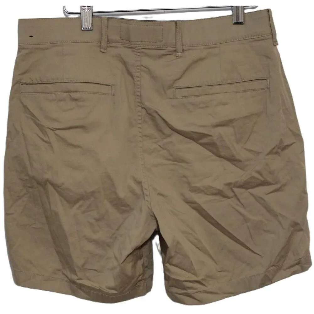 Womens Abercrombie & Fitch A&F All Day Short Stretch Khaki Bermuda Shorts Sz 32